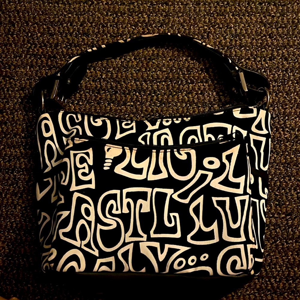 Jordan accessories Black and White shoulder strap velvet feel multi pocket’s